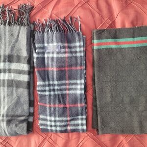 Classic Black and Gray Checkered Scarf